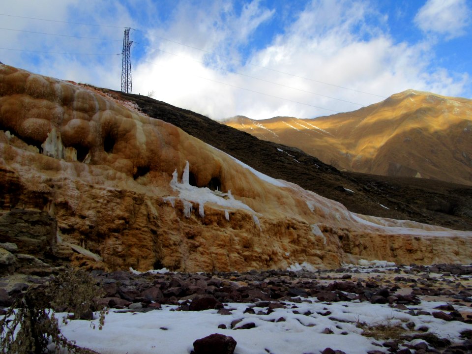 Minerals agains other mountains Georgian Military Highway Georgia