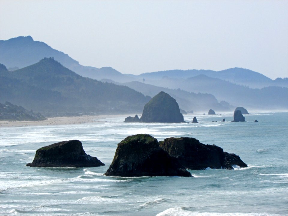 Cannon Beach at Pacific Coast in OR photo