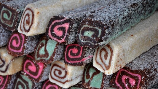 Coconut roll sweets food photo