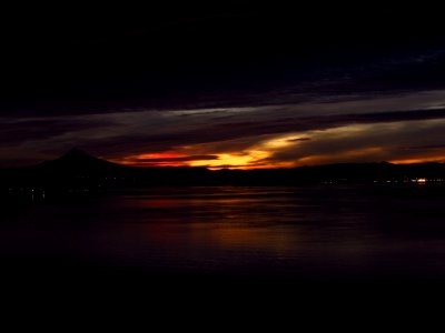 Sunrise at Columbia River and Mt. Hood