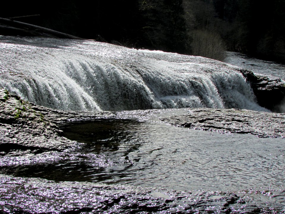 Lower Lewis River Falls in WA