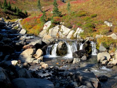 Myrtle Falls on Skyline Trail at Mt. Rainier NP in WA