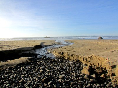 Hug Point at Pacific Coast in OR
