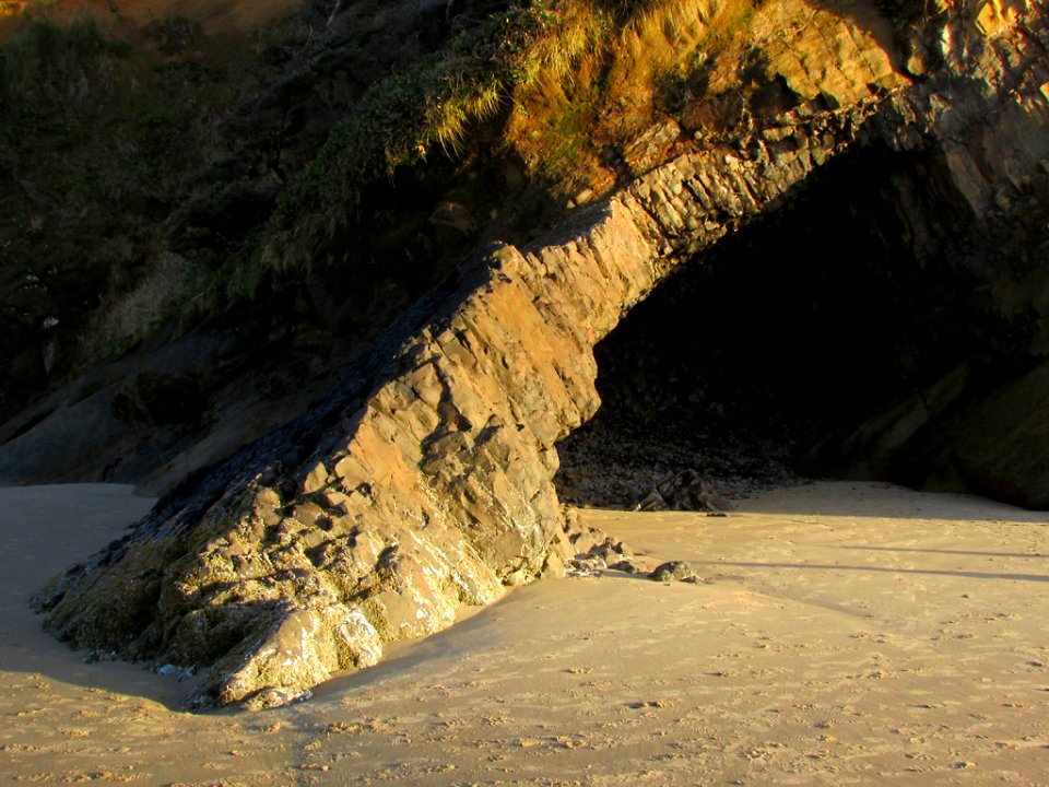Hug Point at Pacific Coast in OR