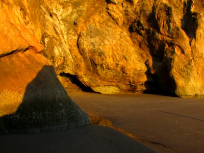 Hug Point at Pacific Coast in OR