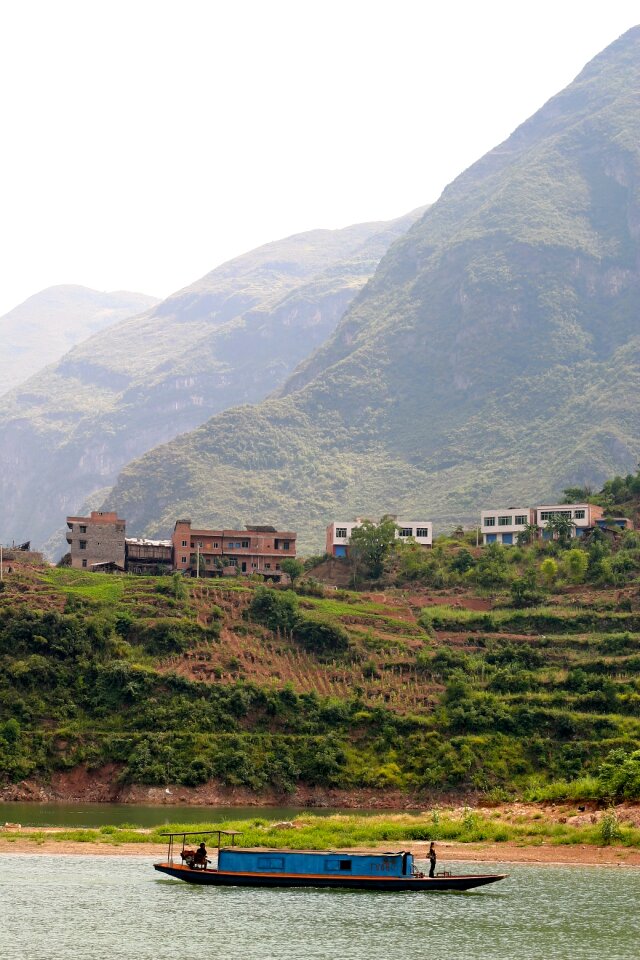 Mountains boat china