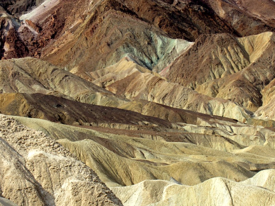 Zabriskie Point Trail at Death Valley NP in CA