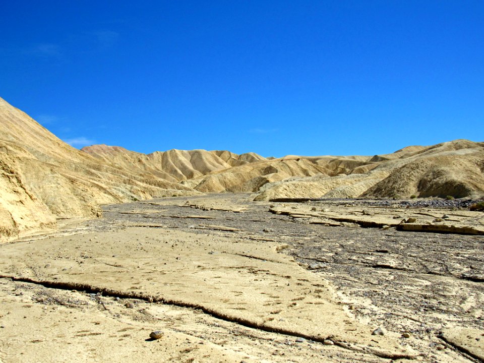 Zabriskie Point Trail at Death Valley NP in CA