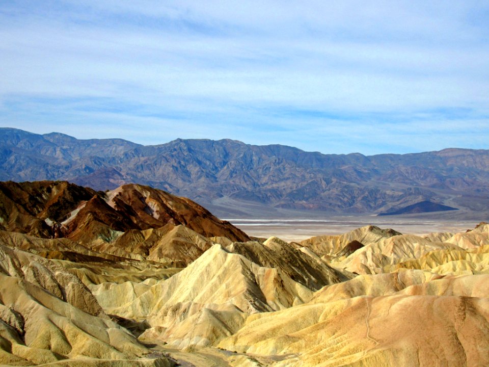 Zabriskie Point Trail at Death Valley NP in CA