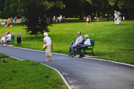 Senior park garden photo