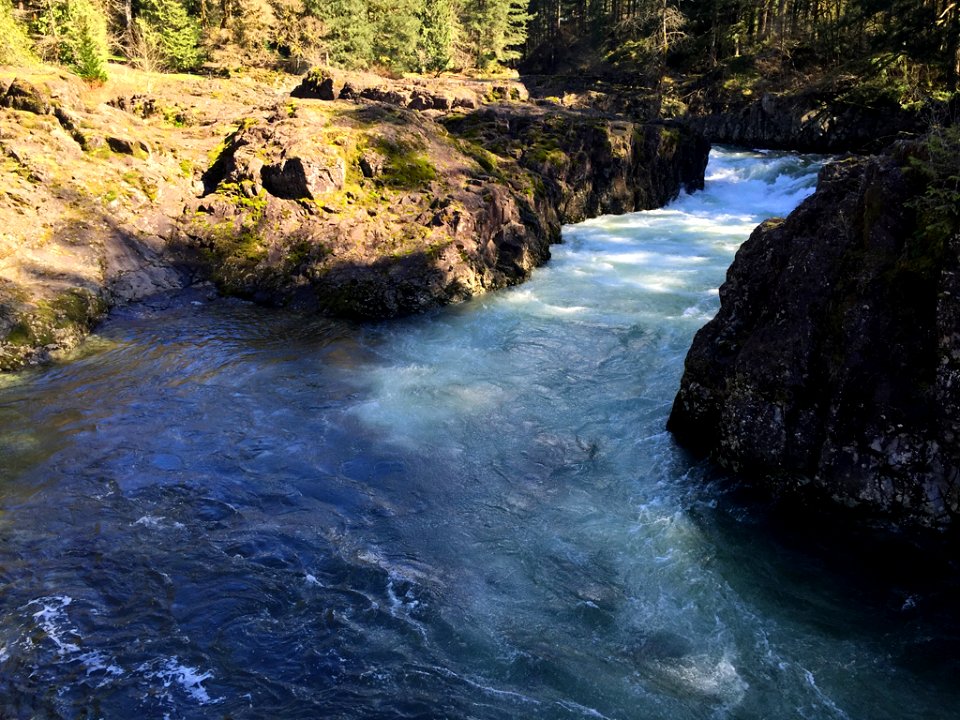 Lucia Falls Park at Lewis River in WA