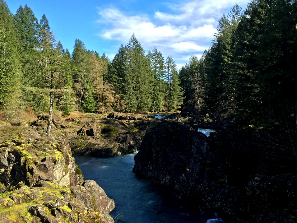 Lucia Falls Park at Lewis River in WA