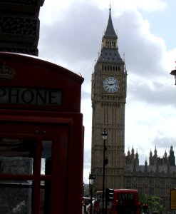 Big Ben, London and a red telephone box