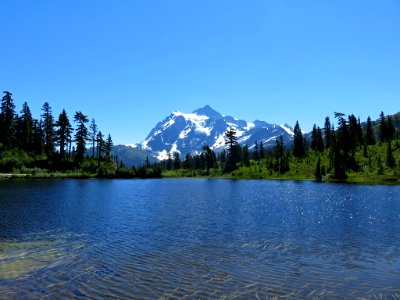Mt. Shuksan and Picture Lake at Mt. Baker-Snoqualmie NF in WA