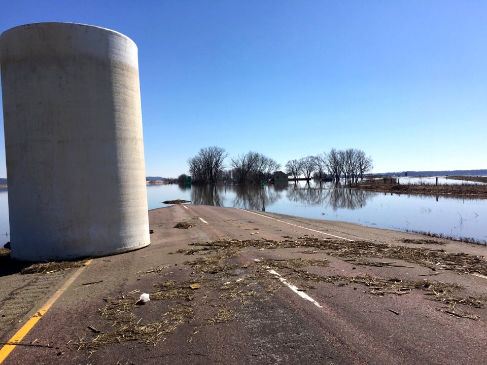 3/21/19 - Debris on I-29 near Pacific Junction.