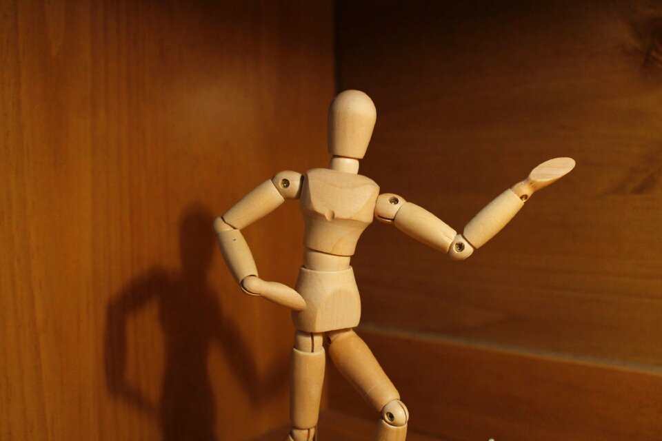 Puppet figure woden
