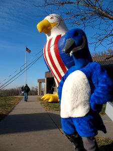 Puddles and the 25 foot American Eagle photo