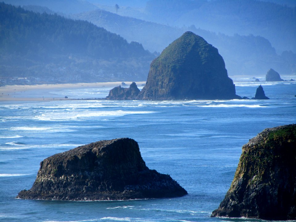 Cannon Beach at Pacific Coast In OR