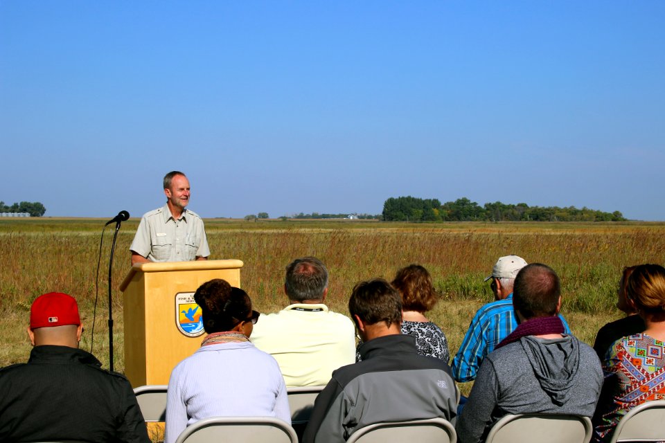 Larry Martin at the Jim Gritman Waterfowl Production Area Dedication
