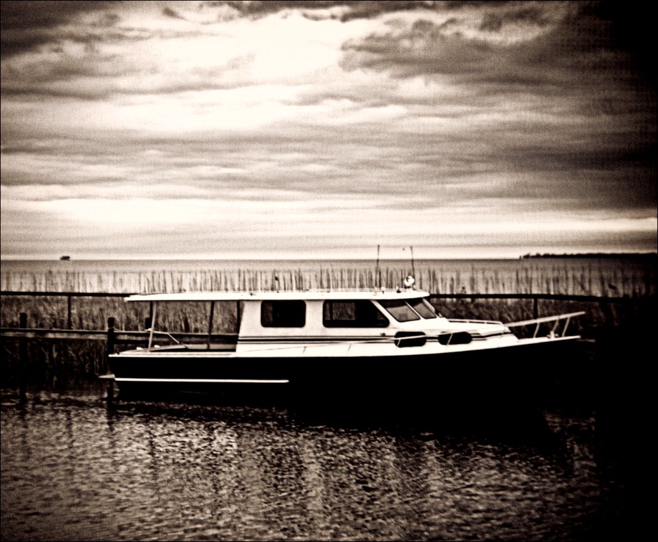 Boat on Lake Erie photo