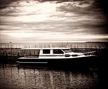 Boat on Lake Erie photo