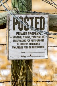 No trespassing property private