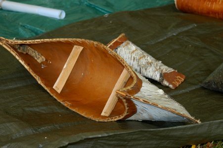 Ojibwe birch bark exhibit