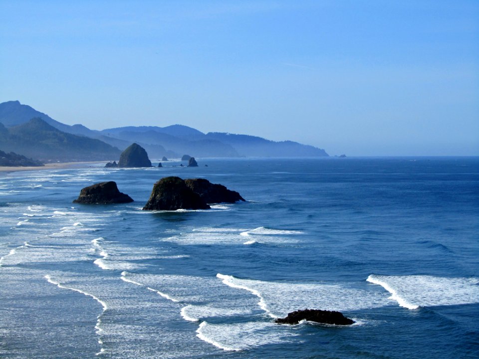 Cannon Beach at Pacific Coast In OR photo