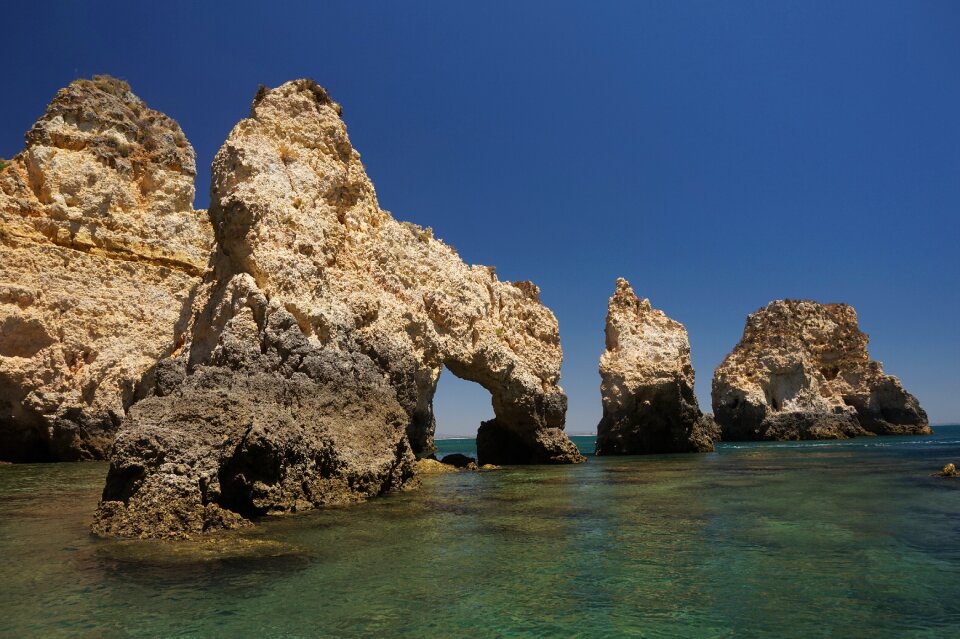 Sea water rocks photo