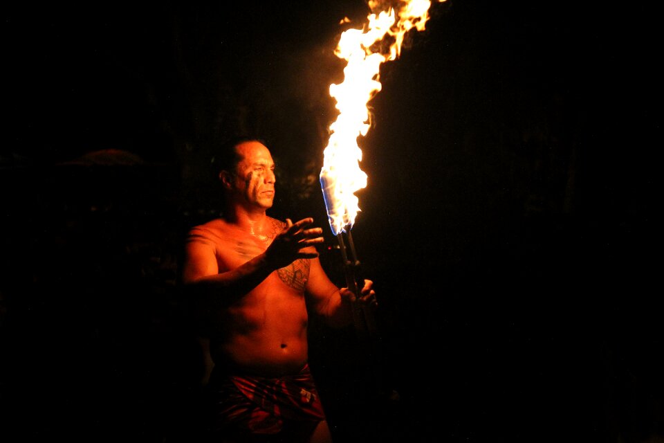 Fire dance entertainment photo