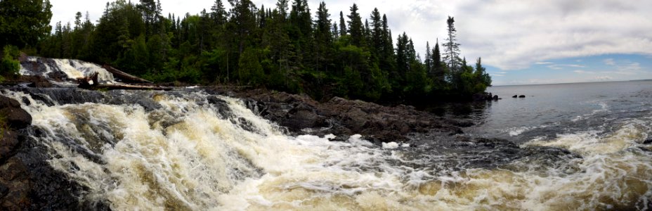 Montreal Falls Flowing into Lake Superior photo