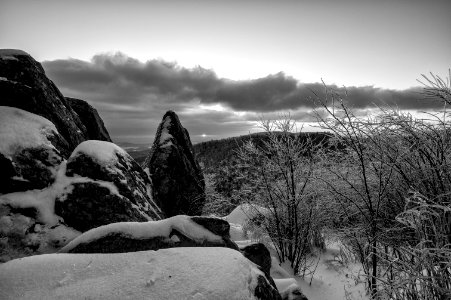Rocks and Ice at Hazel Mountain photo