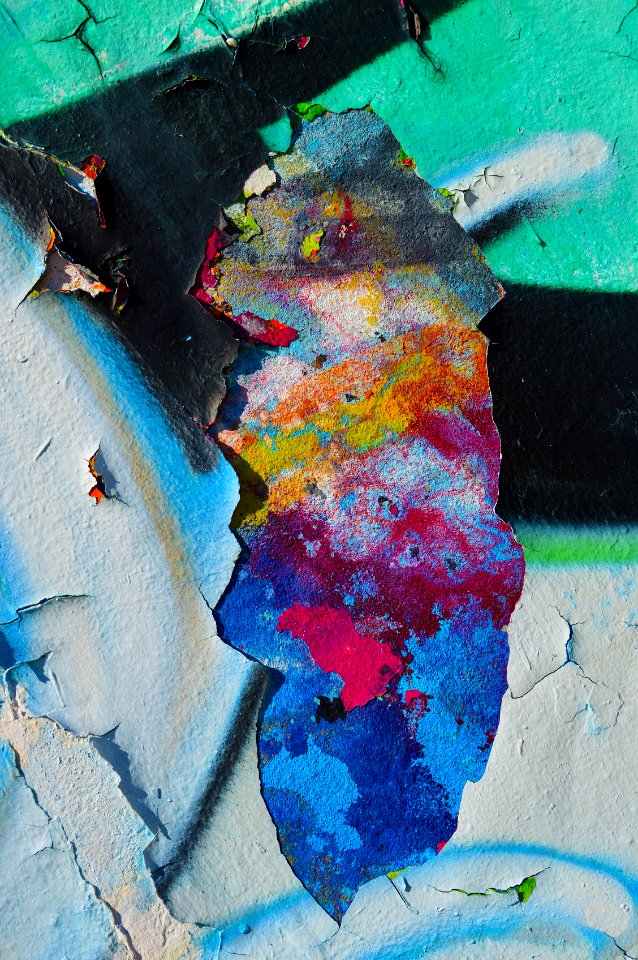 Remains of ink to peel