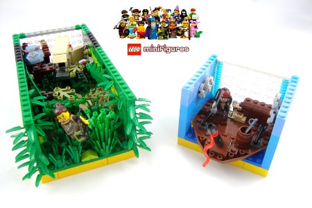 LEGO® CMF Series 12: Dinotracker and Swashbuckler Habitats