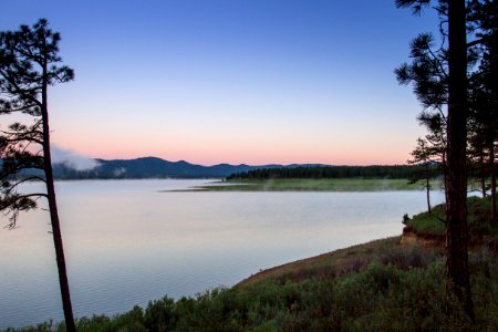 Phillips Lake at sunrise, Oregon photo