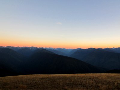 Sunset at Hurricane Ridge at Olympic NP in WA
