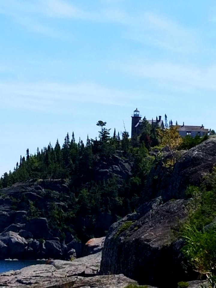 Lighthouse in the distance at Huron National Wildlife Refuge