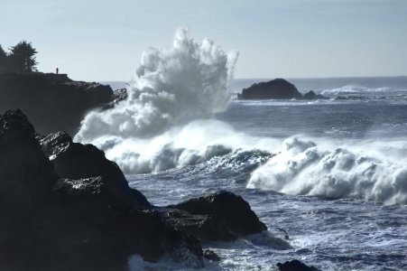 King tides and big waves, Shore Acres, Oregon coast photo