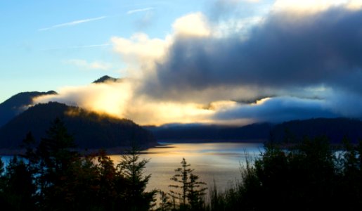 Detroit Lake with fog, Oregon