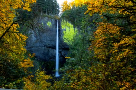 Latourelle Falls, Oregon, in autumn. photo