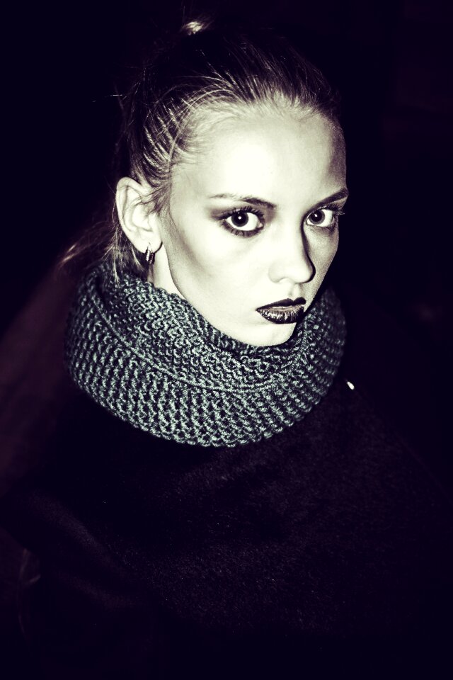 View beauty dark background