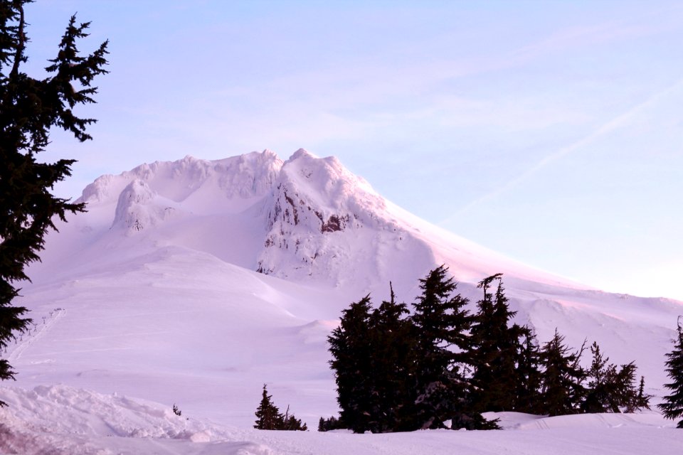 Winter snow Mt Hood  Oregon