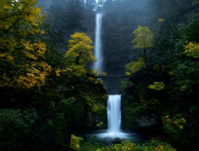 Multnomah Falls, Oregon, in the autumn. photo
