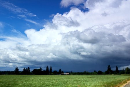 Cloudy skies in Oregon photo