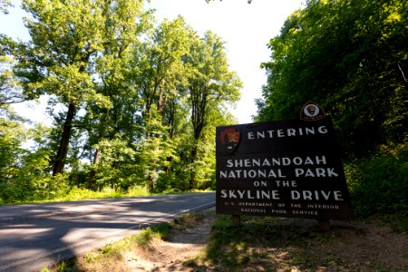 Entering Shenandoah National Park