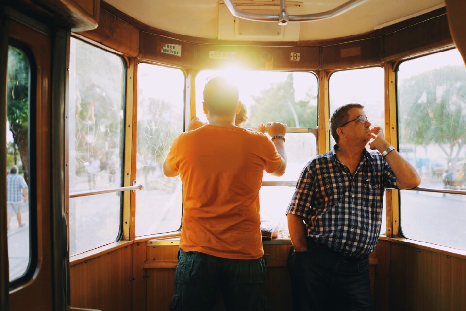 Cable car man adult