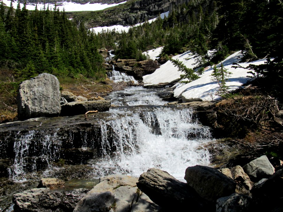 Waterfall at Glacier NP in Montana