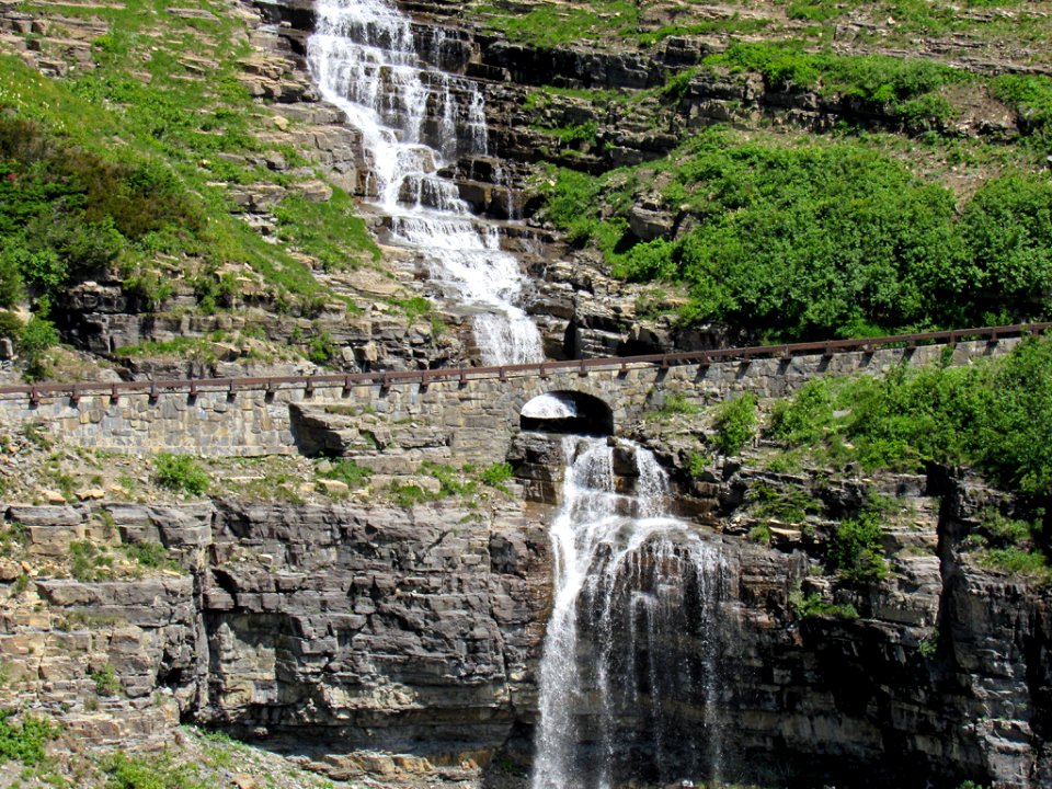 Waterfall at Glacier NP in Montana