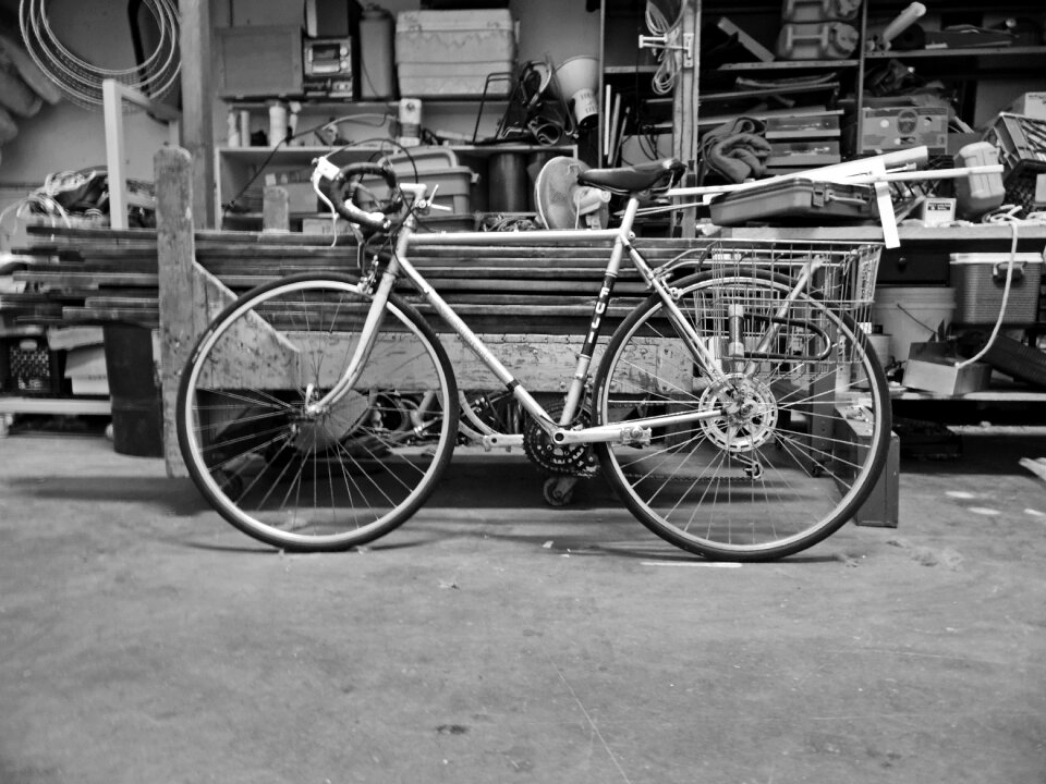 Cycling hipster warehouse
