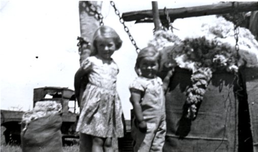 Alice Vera & B ? & the wool bales